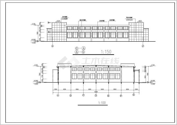 3200平方米孵化基地某单层厂房建筑施工图-图二