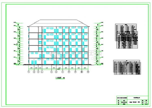 3500平米六层框架综合办公楼毕业设计（结构计算书、预算书、全套CAD图纸）-图二