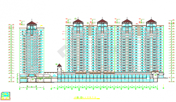 某居住区二层沿街商业建筑施工图（含节点）-图一