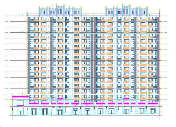 某小区高层住宅设计全套施工图CAD_图1