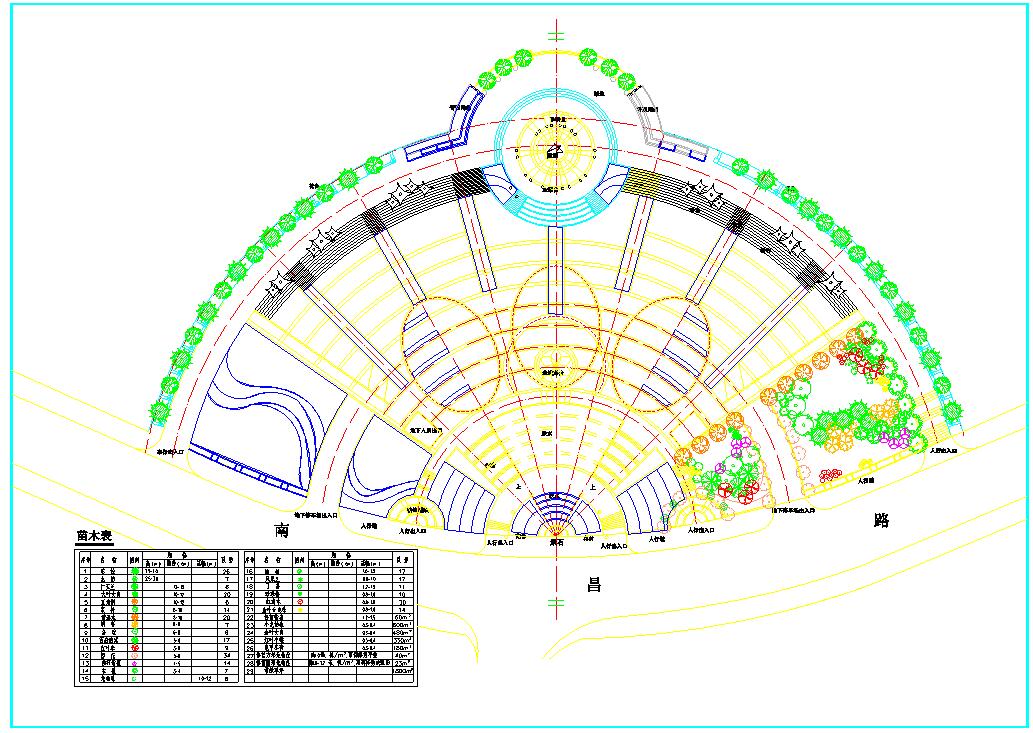 某森林公园园林设计施工cad平面布置方案图