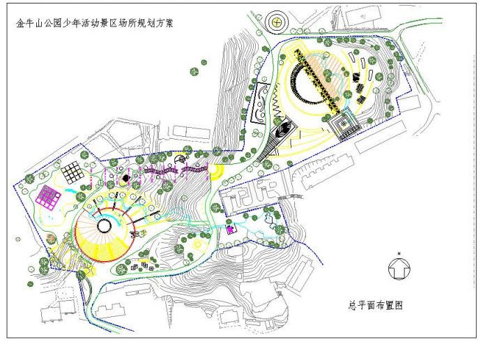 儿童少年公园活动景区规划设计cad图纸_图1