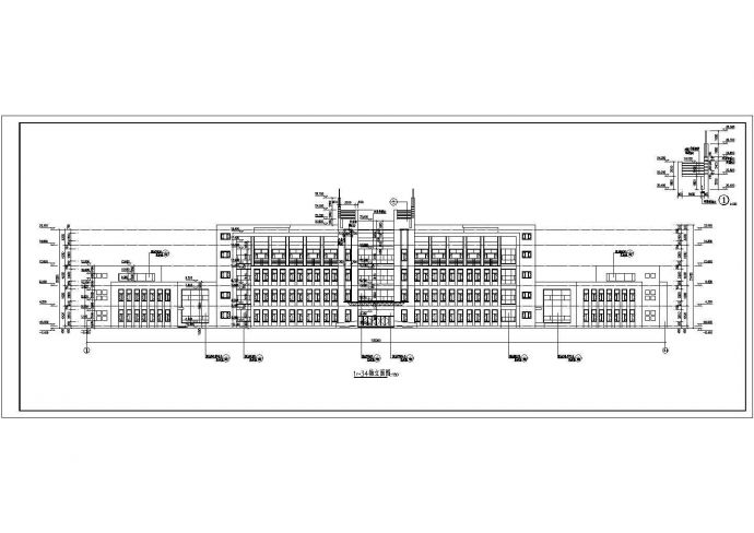 某5层框架结构公共教学楼建筑方案图纸_图1