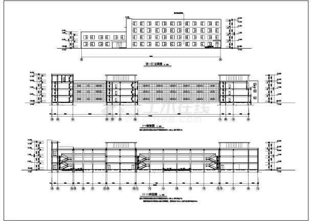 山西某地4层框架结构幼儿园建筑施工图-图二