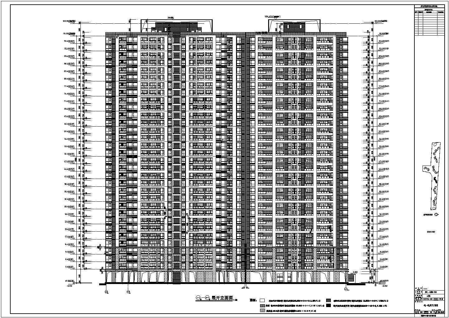 四川省某32层高层住宅全专业设计施工图CAD