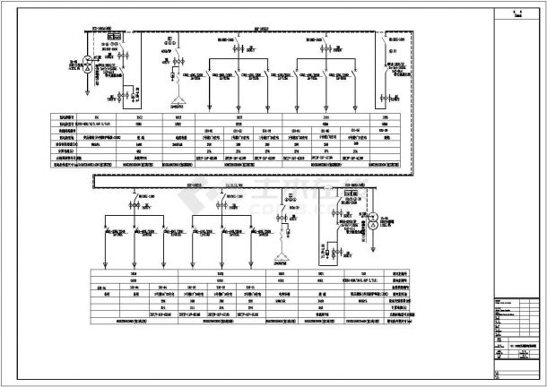 某工程高低压配电设备电气原理CAD图-图二