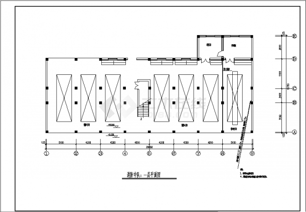 龙岩消防站全套CAD电气设计完整图-图二