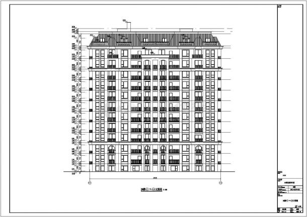 浙江省某11层高层住宅楼全专业设计施工图CAD-图一