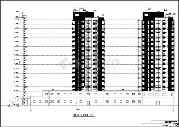 四川省某18层高层住宅楼全专业设计施工图CAD-图二