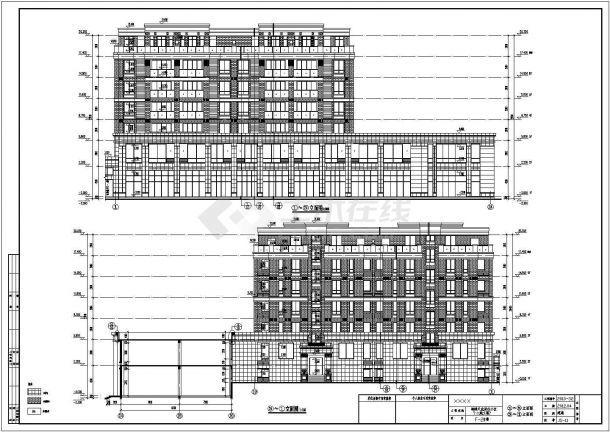 浙江省某6+1层多层住宅楼建筑设计施工图CAD-图一