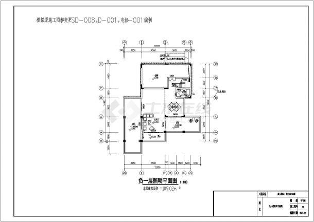 某地某3层独栋别墅电气设计施工图CAD-图二