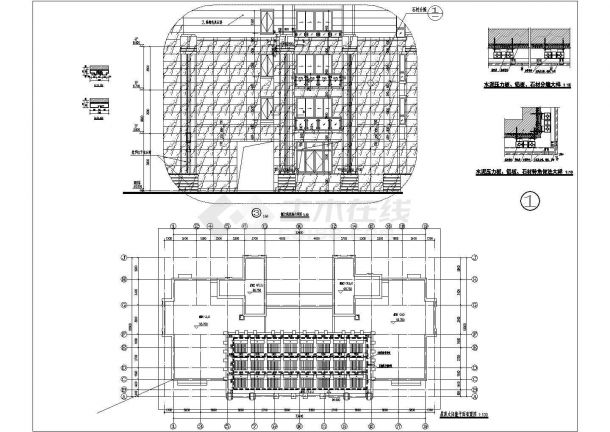 江苏省某32层高层住宅楼建筑设计施工图CAD-图一