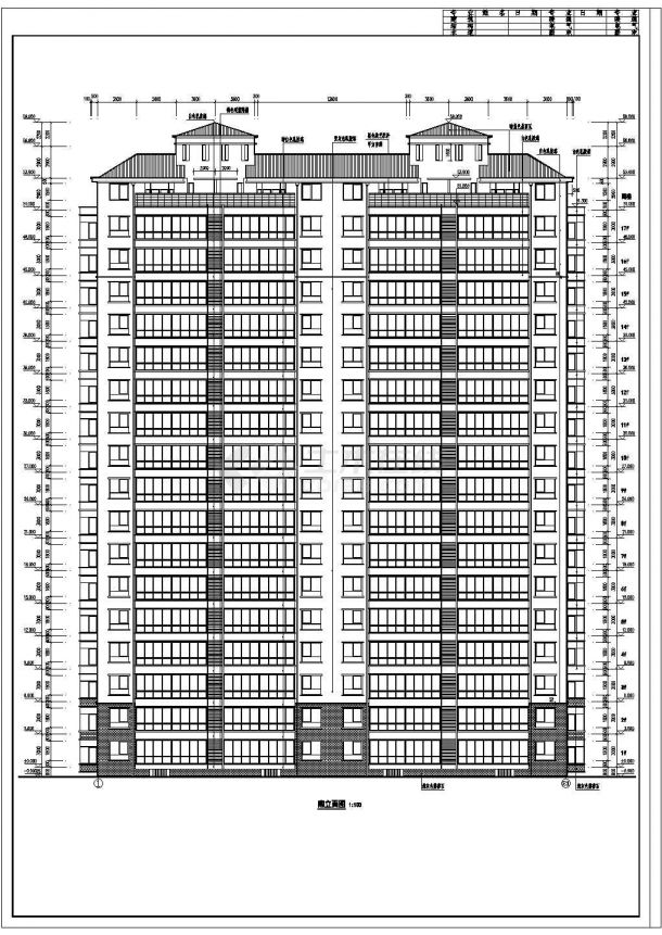 某地17层底层商业住宅楼建筑方案设计图-图一
