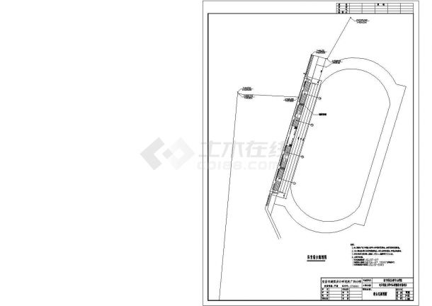 体育场看台桁架膜结构雨棚CAD图纸-图二