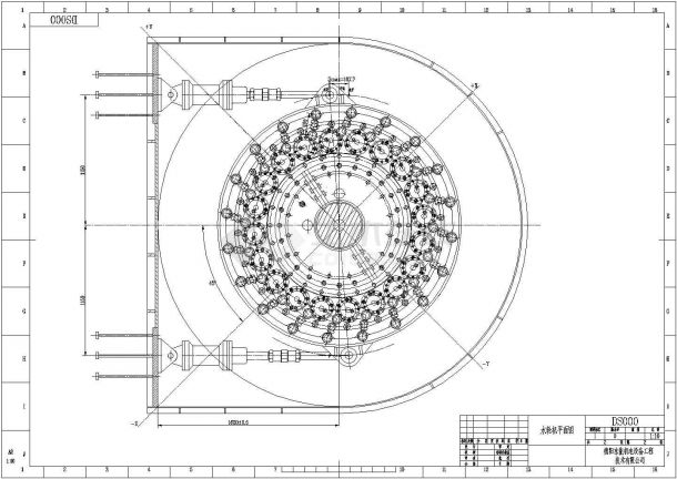 全套立式混流式水轮发电机组图CAD-图二