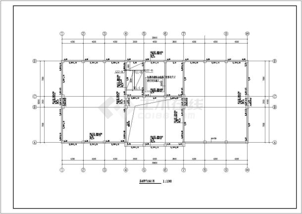 某地四层框架结构综合楼结构全套施工图-图二