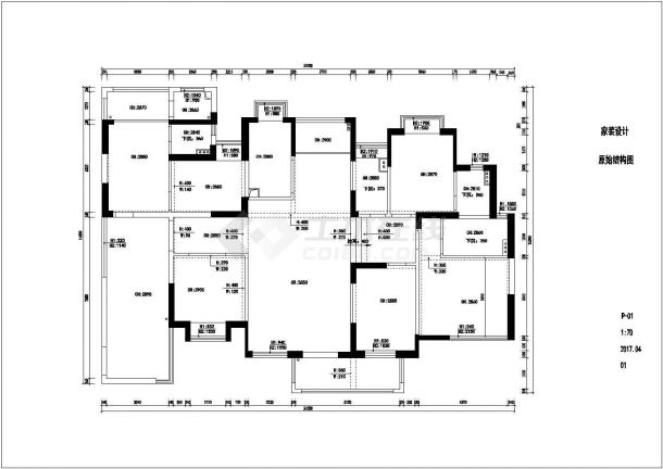 设计精典的大户型家装样板房CAD设计图-图一