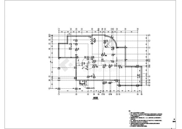 某地2层（带地下室）框架结构会所结构全套施工图-图一