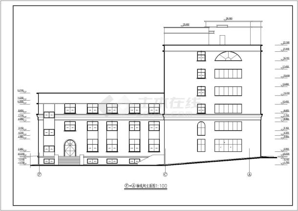 某地多层欧式风格商务综合楼建筑设计施工图-图二