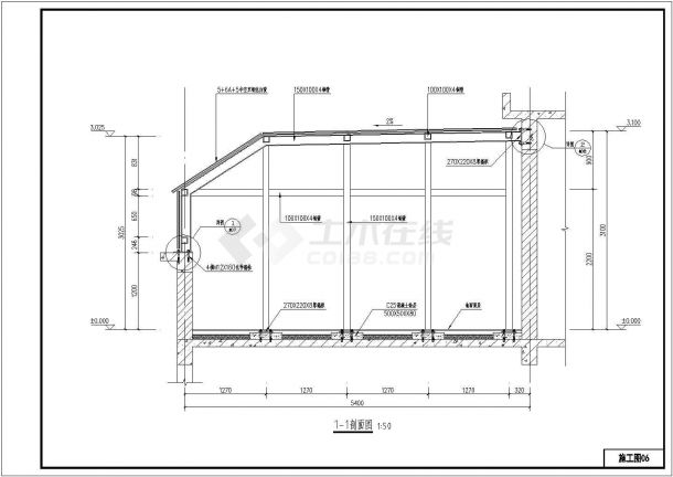 某多层住宅屋顶新增玻璃顶阳光房建筑图-图一