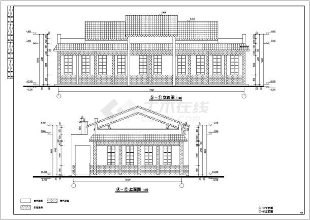 某景区停车场公共厕所建筑cad设计图-图二