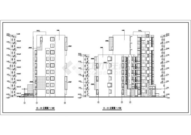 多高层组合住宅楼建筑设计施工图全套-图二