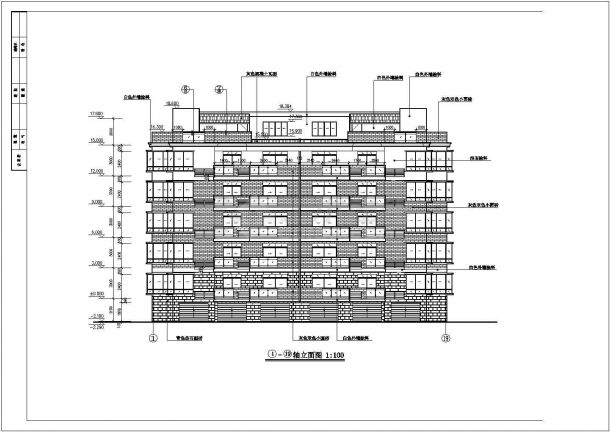 设计精典四室两厅两卫五层砖混结构住宅楼建筑施工图-图一