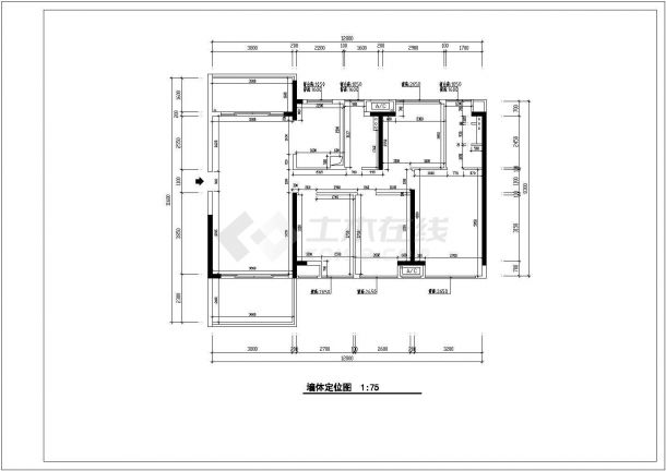 110m2现代中式四室两厅双卫装修施工图-图二