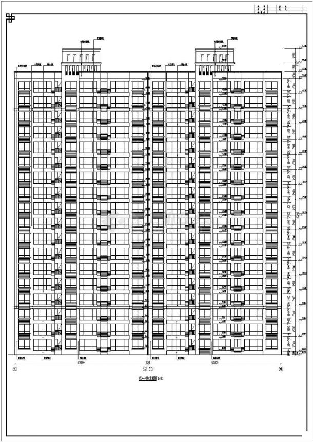 某高层框剪结构小区住宅楼建筑施工图-图一