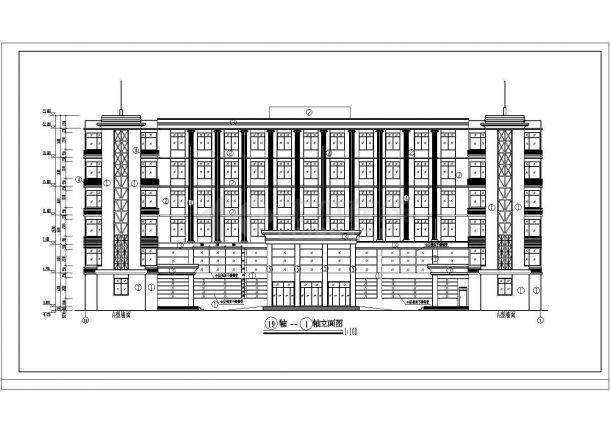某医院6层框架结构急诊楼建筑设计方案图-图一