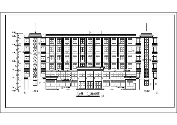 某医院6层框架结构急诊楼建筑设计方案图_图1