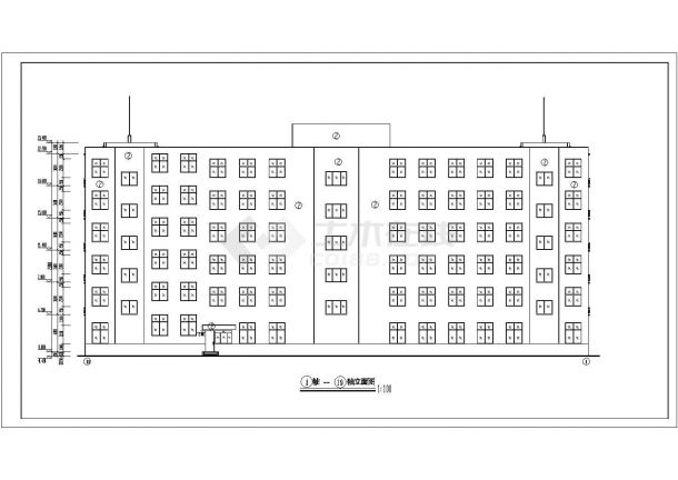 某医院6层框架结构急诊楼建筑设计方案图-图二