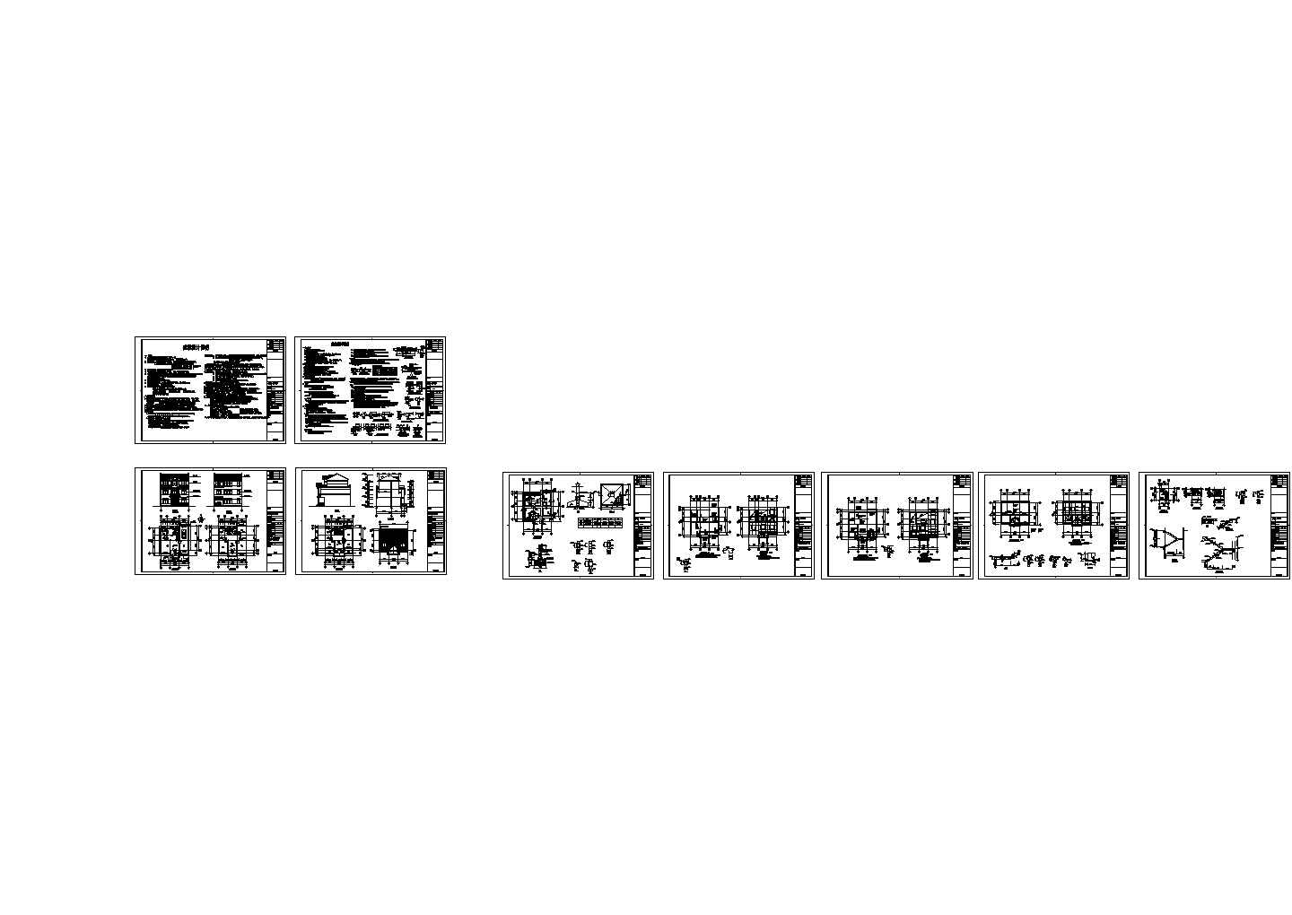 120平方米3层新农村独栋别墅设计cad图，含效果图