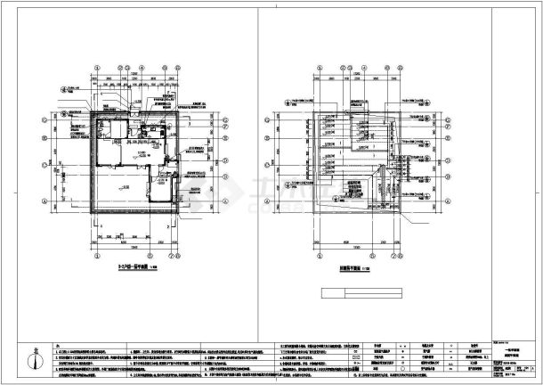 6套一层带院仿古四合院建筑设计施工图-图二