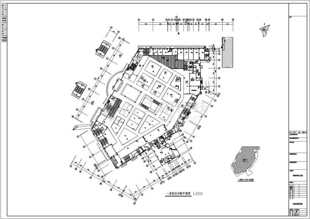 河南新郑庆都首府某商场装饰设计施工图-图一