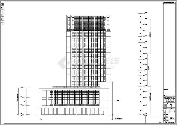 苏州十六层框架结构高层办公楼建筑设计施工图纸-图二