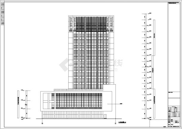 某地17层高层框架结构办公楼建筑方案图-图一