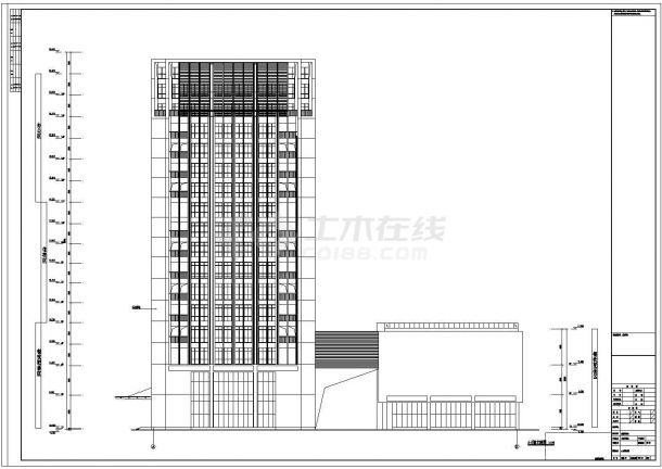 某地17层高层框架结构办公楼建筑方案图-图二