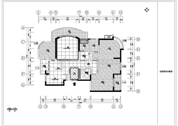 精装曼哈顿风格一套住宅装修设计施工图-图二