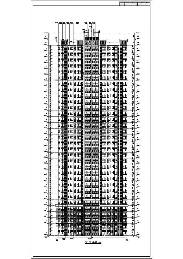南方31层剪刀梯1个单元高层住宅楼建筑图-图一
