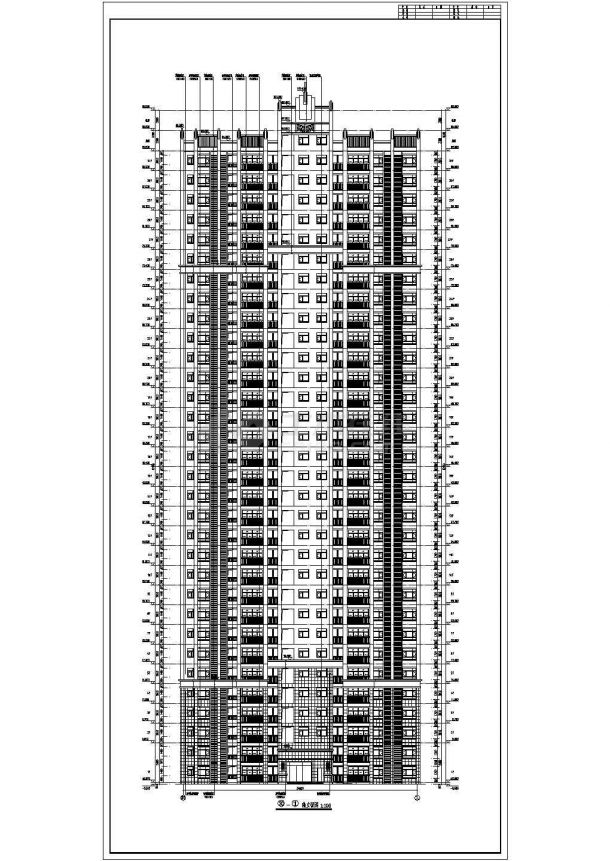 南方31层剪刀梯1个单元高层住宅楼建筑图-图二