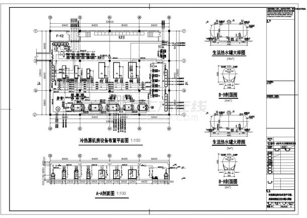 扬州古运河地源热泵空调系统热泵站房与换热系统工程设计施工图-图二