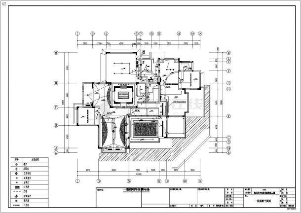 某地2层办公室装修电cad设计施工图-图二