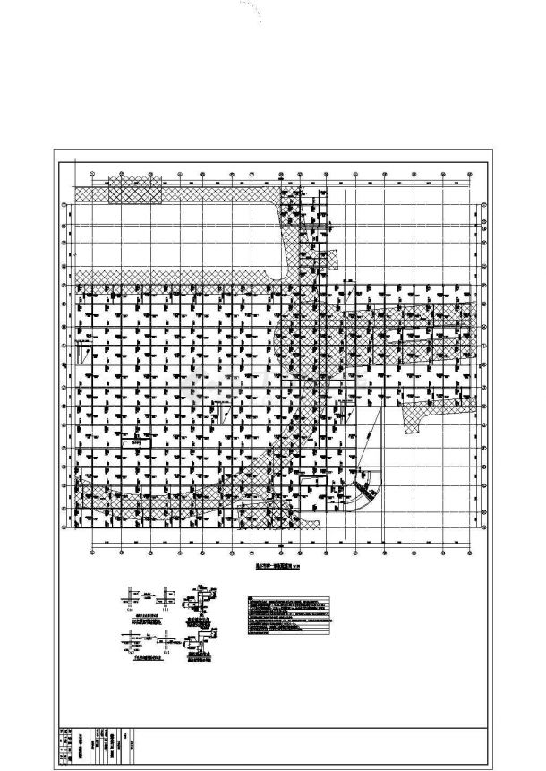 某地公寓地下车库结构cad设计施工图-图一