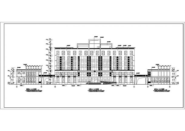 某地六层框架结构行政中心建筑设计施工图纸-图一