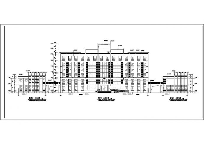 某地六层框架结构行政中心建筑设计施工图纸_图1
