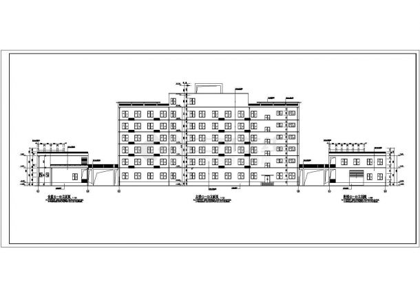 某地六层框架结构行政中心建筑设计施工图纸-图二