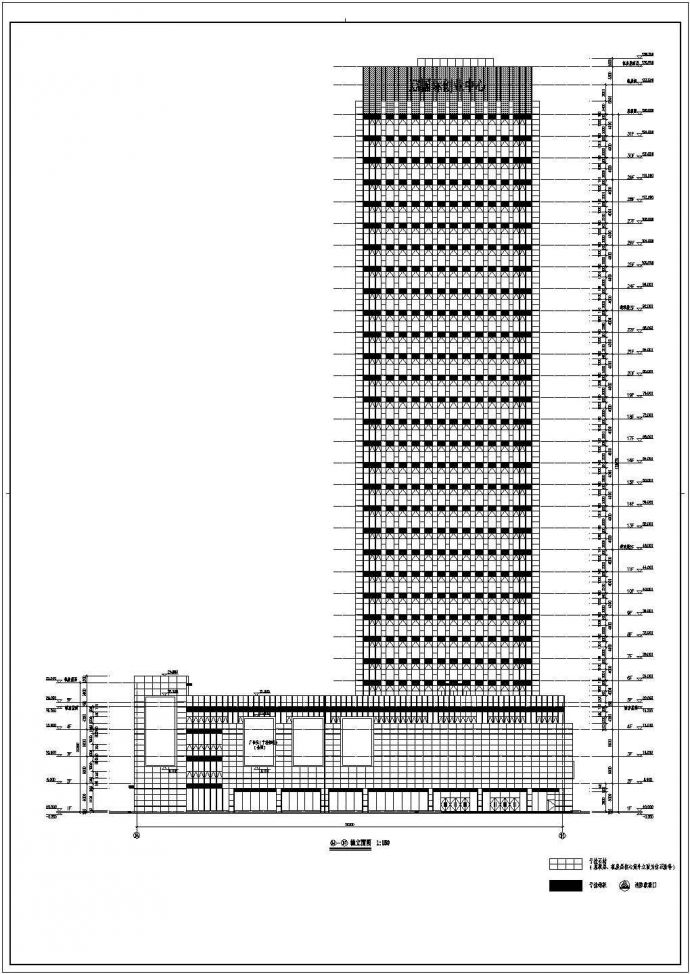 某31层超高层创业中心办公楼建筑设计图_图1