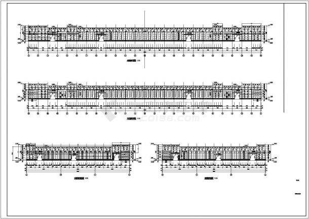 单层大跨度门式钢架结构厂房结构设计施工图-图一