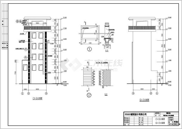 消防训练塔建筑及结构设计CAD施工图纸-图二